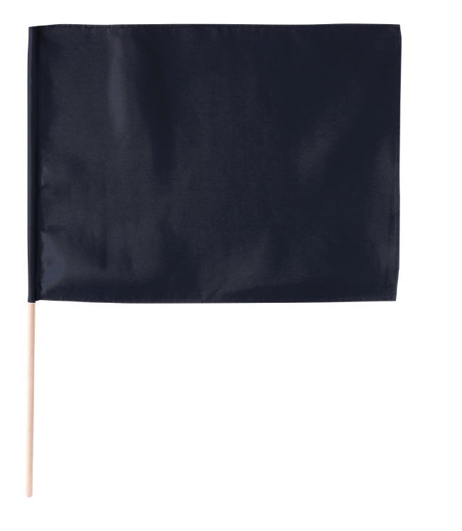 集団行動で映える！大きなカラーフラッグ！ 旗：約590×440mm、棒：φ12×750mm 重さ：87g 材質：ポリエステル