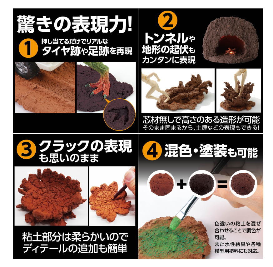 アーテック　ジオラマ粘土ジオラマベース　ダークブラウン　100g　超小粒