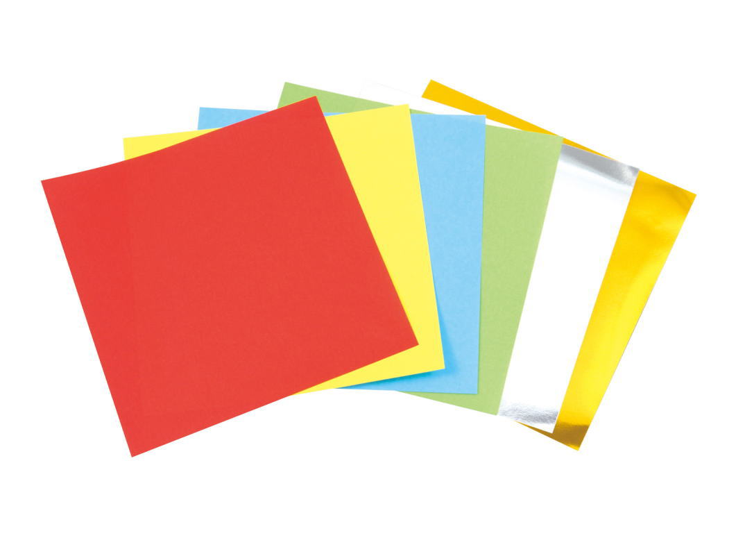 ばらけにくいブックタイプのおりがみ！ どこからでもきれいに一枚づつはがせる！ 金銀入！ 150×150mm