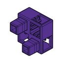 Artec(アーテック)ブロック　ハーフB 8PCSセット紫