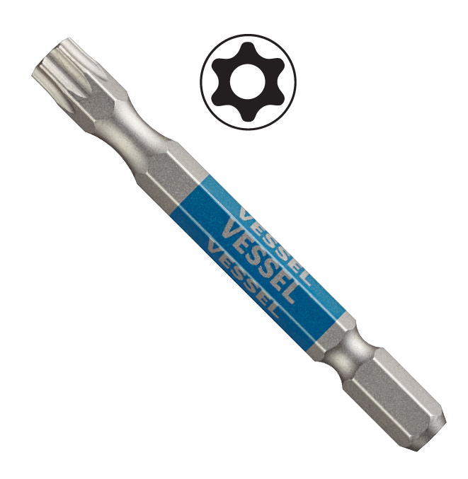 VESSEL(ベッセル)片頭剛彩トルクスビット(マグネット入り)　T40H×65mm　1本入り
