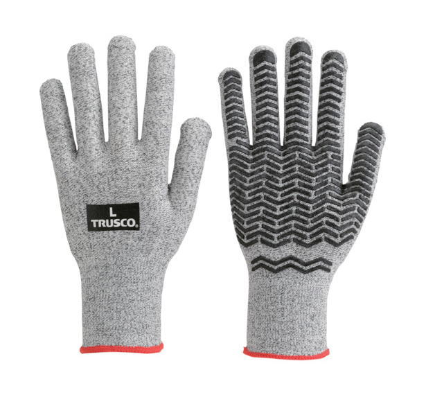 TRUSCO(トラスコ)耐切創スベリ止手袋NR　13ゲージ　Lサイズ　#5