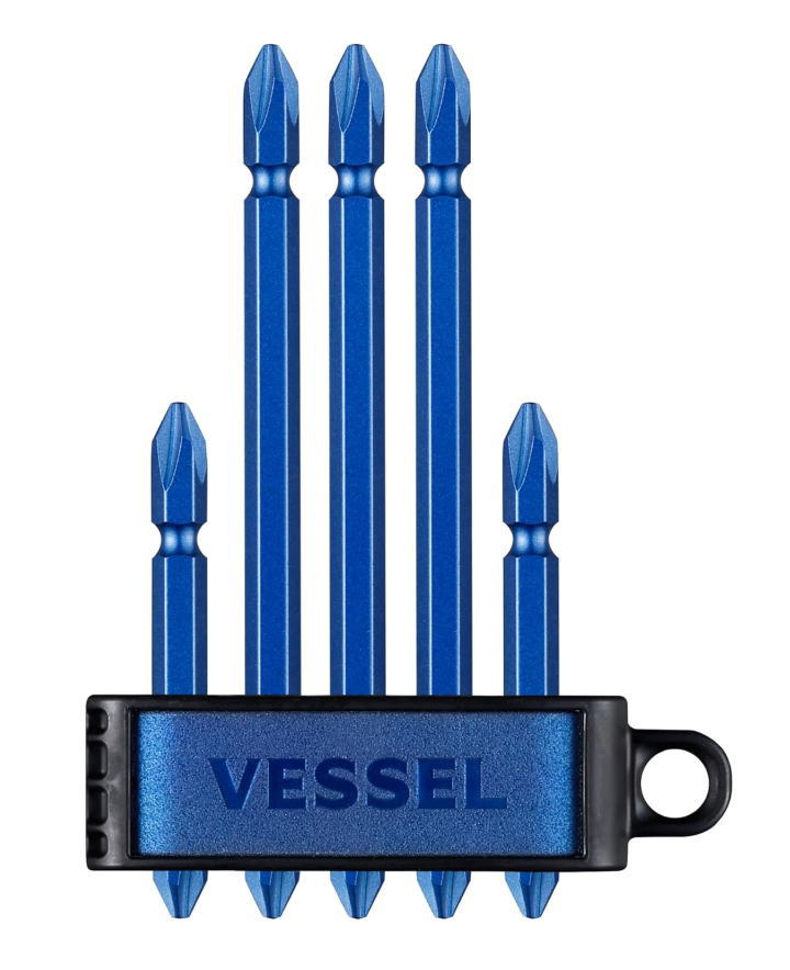 VESSEL(ベッセル)　限定両頭ビット5本組　プレミアムブルー