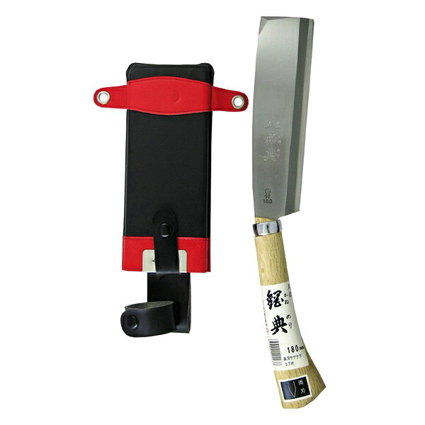 五十嵐刃物　鋼付き両刃鞘鉈　180mm　コブ柄