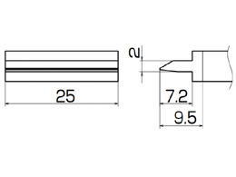白光(HAKKO)FX-950/951/952型　こて先T12シリーズ　スパチュラ25T12-1404