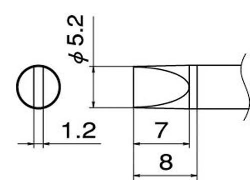 白光(HAKKO)FX-950/951/952型専用こて先T12シリーズ　D型T12-D52