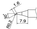 白光(HAKKO)FX-950/951/952型専用こて先T12シリーズ　0.2JS型T12-JS02