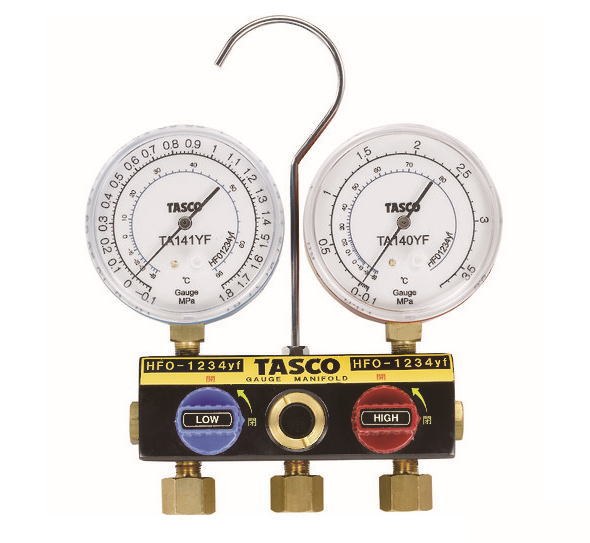 TASCO(タスコ)　R1234yfカーエアコン用ゲージマニホールド　TA124YF-1