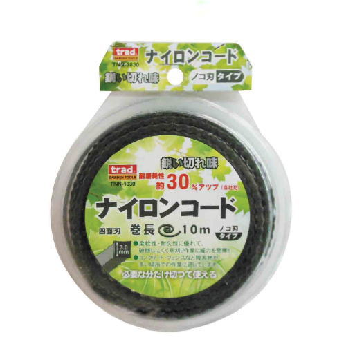 trad　ナイロンコード(ノコ刃タイプ)　10m巻　TNN-1030