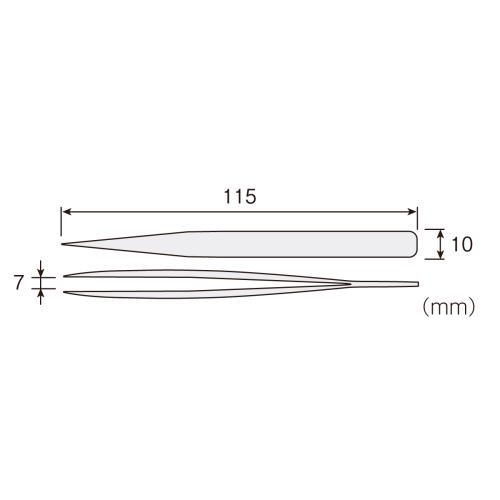 HOZAN汎用型先曲がりピンセット 115mm...の紹介画像2