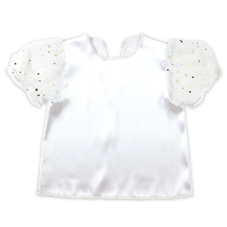 バフスリーブ ソフトサテンシャツ ホワイト Cサイズ(幼児用)