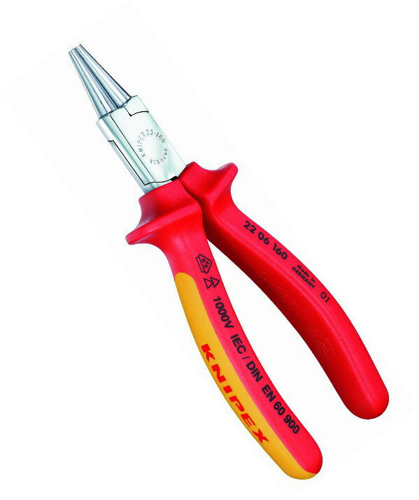 KNIPEX(クニペックス)　絶縁丸ペンチ　1000V　2206-160
