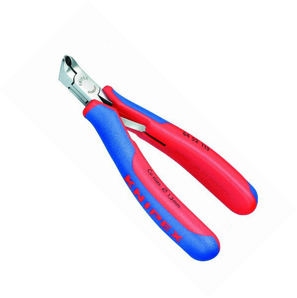 KNIPEX(クニペックス)　エレクトロニクスエンドカッティングニッパー　切断面：フラット 6452-115