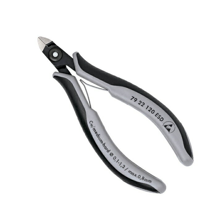 樂天商城 - KNIPEX(クニペックス)　ESDエレクトロニクスニッパー　切断面：フラット　7922-120ESD