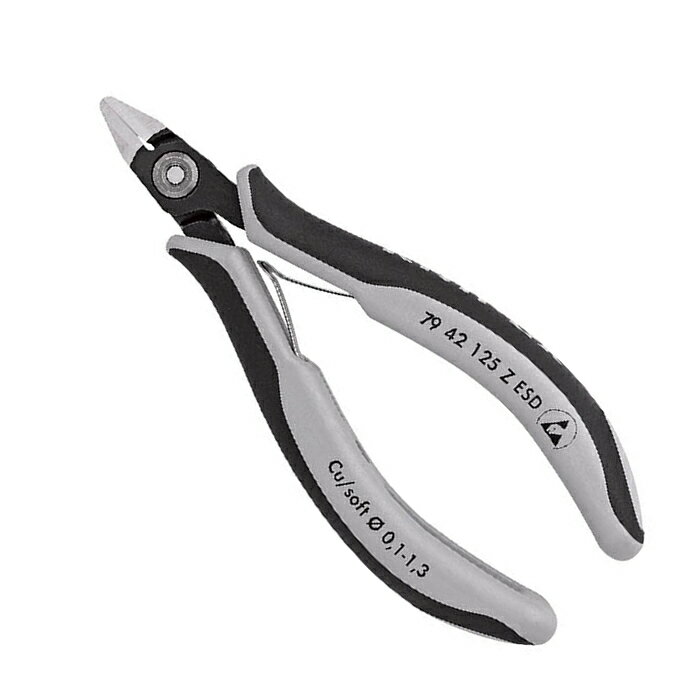 KNIPEX(クニペックス)　ESDエレクトロニクスニッパー　切断面：フラット　7942-125ZESD