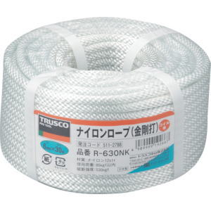 TRUSCO(トラスコ)ナイロンロープ（金剛打）6mm×30m