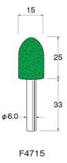Leutor(リューター)軸付フェルトバフ研磨材入酸化クロムφ15×25