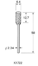 Leutor(リューター)精密加工用超硬カッタークロスカットφ6.4×12.7mm