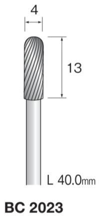 Minimo（ミニター）超硬カッター　スパイラルカット　軸径3.0(4.0)