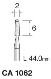 Minimo（ミニター）軸付き砥石　ホワイト砥石　軸径2.34　10本入