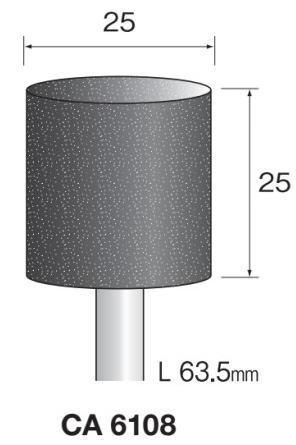 Minimo（ミニター）軸付き砥石　ブラック砥石　軸径6.0　10本入