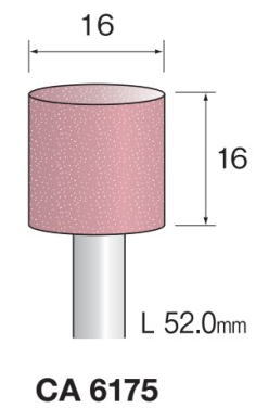 Minimo（ミニター）軸付き砥石　PAピンク砥石　軸径6.0　10本入