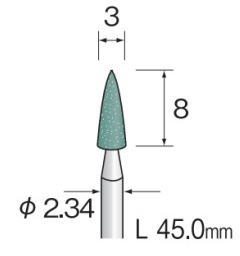 特徴 研磨作業に適したゴム砥石です 優れた自生作用により、細目粒度であっても目づまりが起こりません 最高使用回転数:30,000rpm 粒度:#180 適合素材（5段階） アルミニウム:2 合金工具鋼：3 ステンレス鋼：4 適合機器 エアーグラインダー MINIMO推奨ハンドピース 最適:M11,M11S 使用可能:M21H,V21,M21