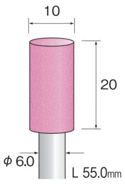 Minimo（ミニター）研磨用軸付きゴム砥石　ハードタイプ　WA材　軸径6.0　5本入