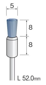 Minimo（ミニター）C砥粒入ナイロンブラシ　軸径2.34　5本入