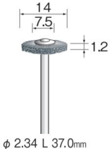 Minimo（ミニター）金属ブラスホイール　ステンレス　軸径2.34　10本入