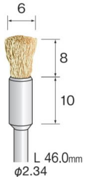 乐天商城 - Minimo（ミニター）金属ブラシエンド　真鍮　軸径2.34　10本入