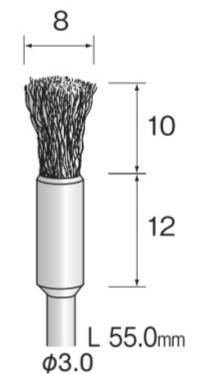 乐天商城 - Minimo（ミニター）金属ブラシエンド　ステンレス　軸径3.0　10本入