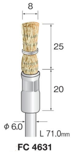 乐天商城 - Minimo（ミニター）金属ブラシエンド　真鍮（結束タイプ）　軸径6.0　3本入
