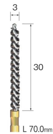 Minimo（ミニター）スパイラルホールブラシ　ステンレス　軸径3.0