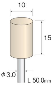 Minimo（ミニター）ポリッシング工具　フェルトバフ　ソフト　軸径3.0　10本入