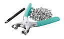 ハトメパンチ 5mm(#300) アルミハトメ100個入 64-1A