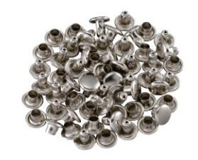 小カシメ玉　6mmニッケルメッキ　足長6mm　51359