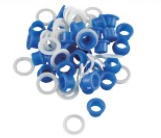 プラスチック両面ハトメ玉 4mm ブルー 51565