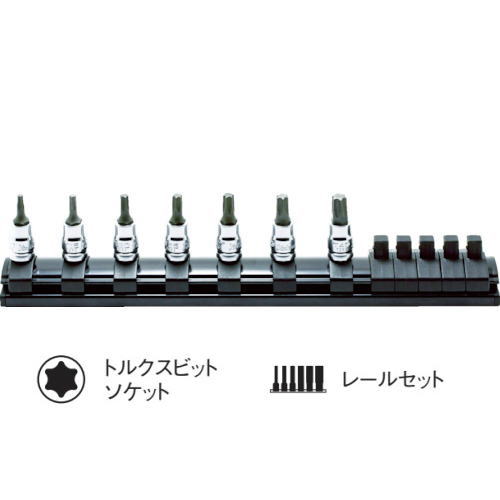Ko-ken(コーケン)　Z-EAL 1/4(6.35mm)トルクスビットソケットレールセット　RS2025Z/7-L28