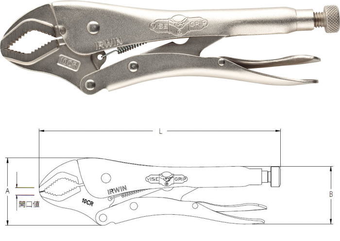 IRWIN(アーウィン)　ロッキングプライヤー　カープジョー　250　10CR
