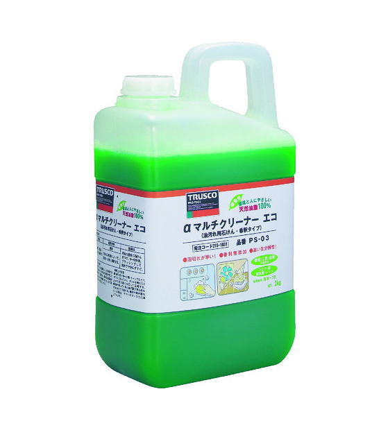 TRUSCO(トラスコ)αマルチクリーナー・エコ(天然油脂100%・油汚れ用石鹸)　3L