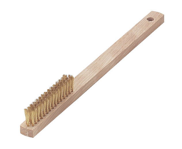 TRUSCO(トラスコ)木柄真鍮ブラシ　毛材：0.15真鍮3行