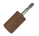 六角軸 軸付砥石 金属用(WA) 円筒型 Φ25x38mm