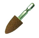 六角軸 軸付砥石 金属用(WA) 砲弾型 Φ18x31mm