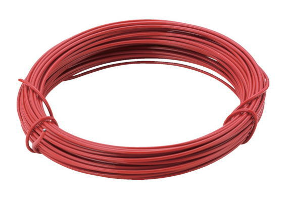 TRUSCO(トラスコ)ビニール被覆カラー針金（小巻き）線径：1.2mm×長さ：10m　赤色