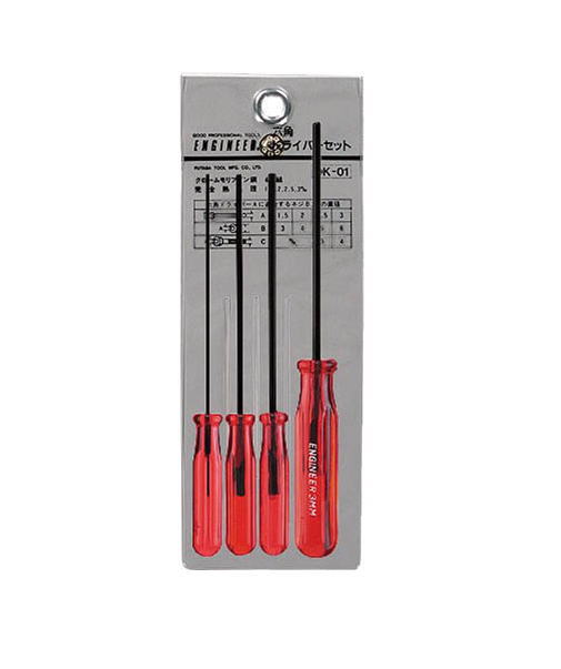 樂天商城 - ENGINEER六角ドライバーセット4本組　DK-01