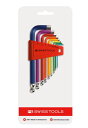 PB SWISS TOOLS レインボーボール付六角棒レンチセット9本組 212H-10RBCN