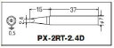 Goot（グット）　温調ハンダゴテPX-201用　コテサキ　PX-2RT-2.4D