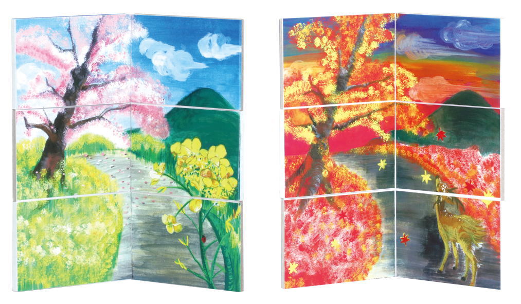 手作りからくり屏風