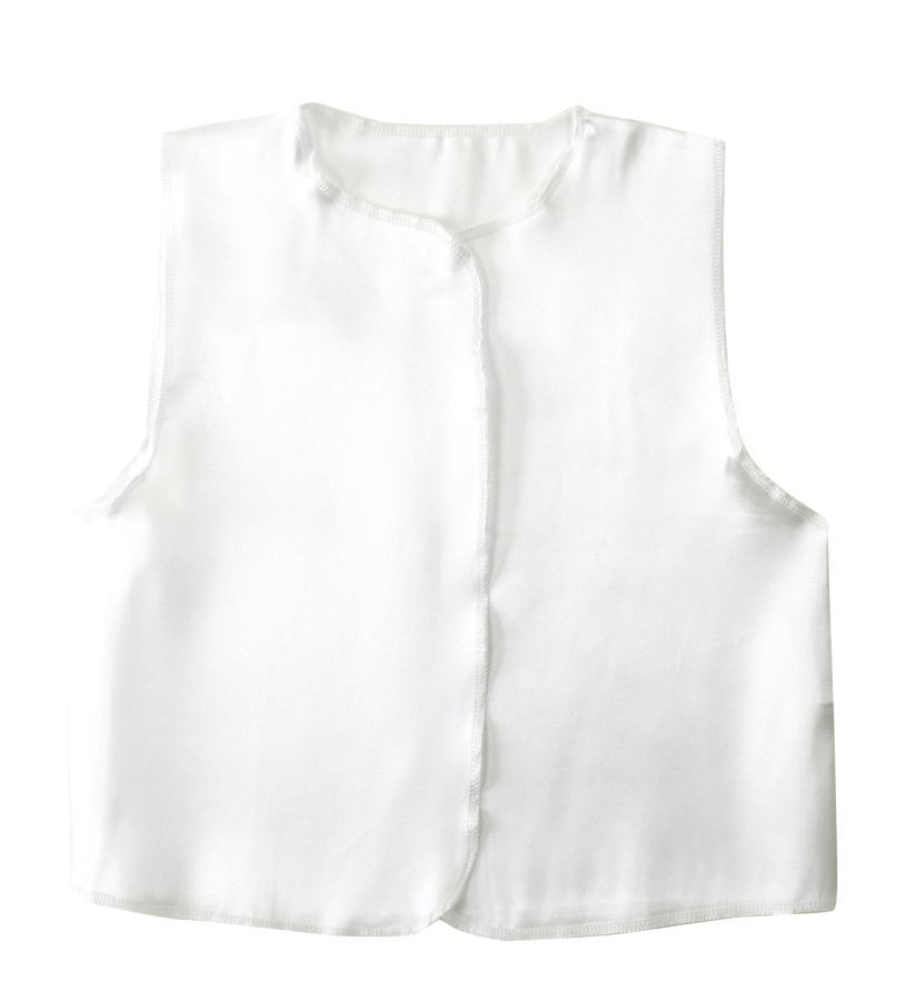 ソフトサテンベスト 　白　幼児用